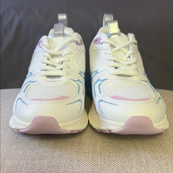 Tory Burch White and Pink Sneakers - Picture 3 of 6